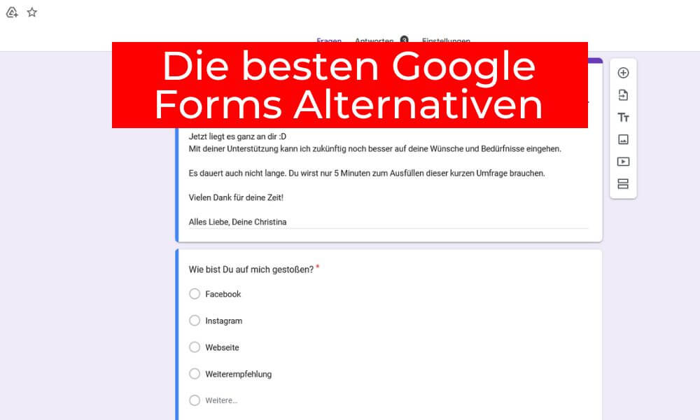 Die besten Google Forms Alternativen