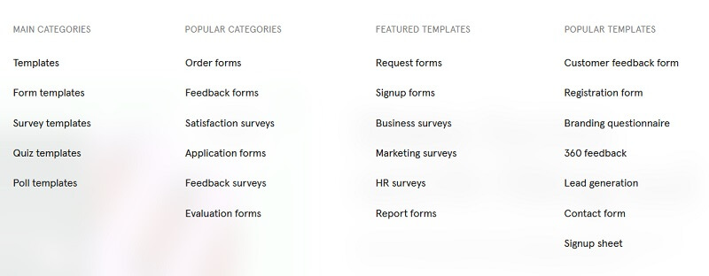 typeform vorlagen