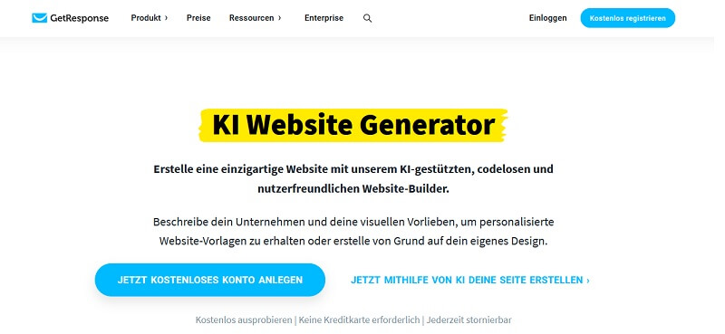 getresponse website generator erfahrungen